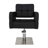 Salon Fit Dakota Styling Chair Black Upholstered Square Base Salon Styling Chair