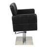 Salon Fit Dakota Styling Chair Black Upholstered Square Base Salon Styling Chair