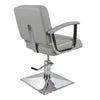 Salon Fit Madison Styling Chair Grey with White Piping and Square Base