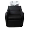 Manhattan Back Wash Unit Black with White Basin - Hairdressing Supplies