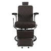 Salon Fit Chrysler Barber Chair Brown with White Piping - Hairdressing Supplies