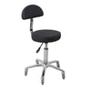 Salon Fit Hudson Gas Lift Stool Black with Backrest - Hairdressing Supplies